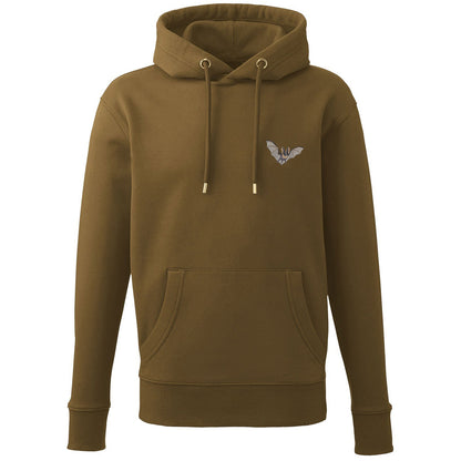 Grey Long-Eared Bat Embroidered Unisex Hoodie