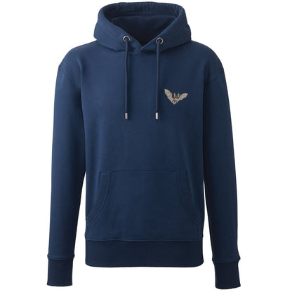 Grey Long-Eared Bat Embroidered Unisex Hoodie