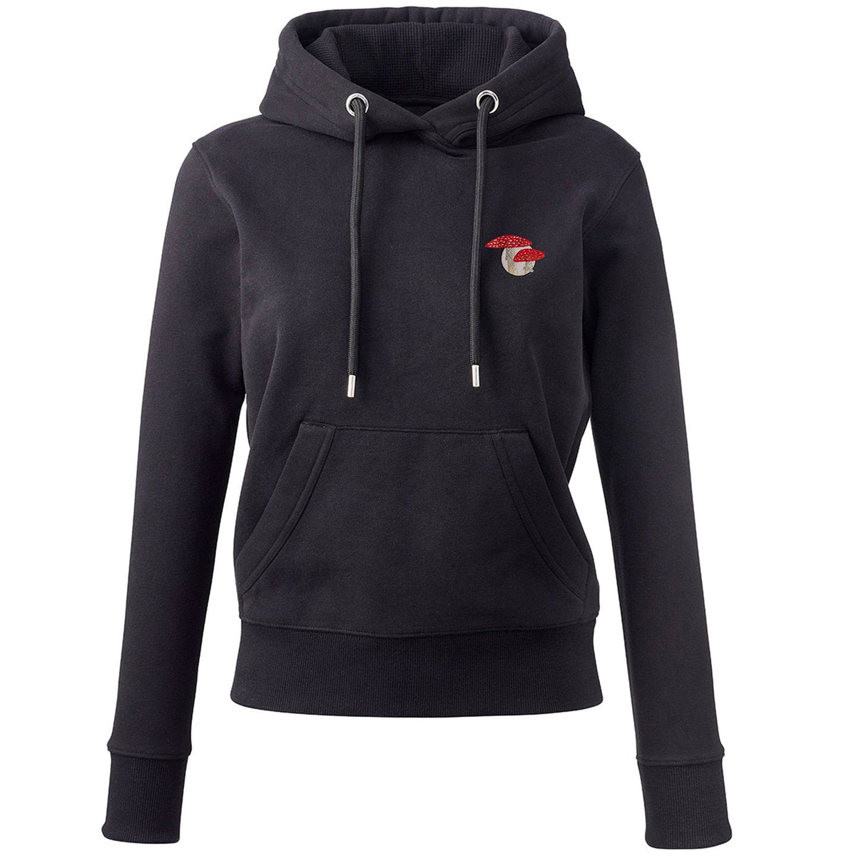 Fly Agaric Mushroom Embroidered Ladies Hoodie