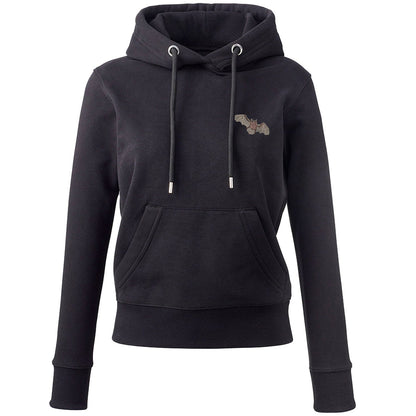 Pipistrelle Bat Embroidered Ladies Hoodie