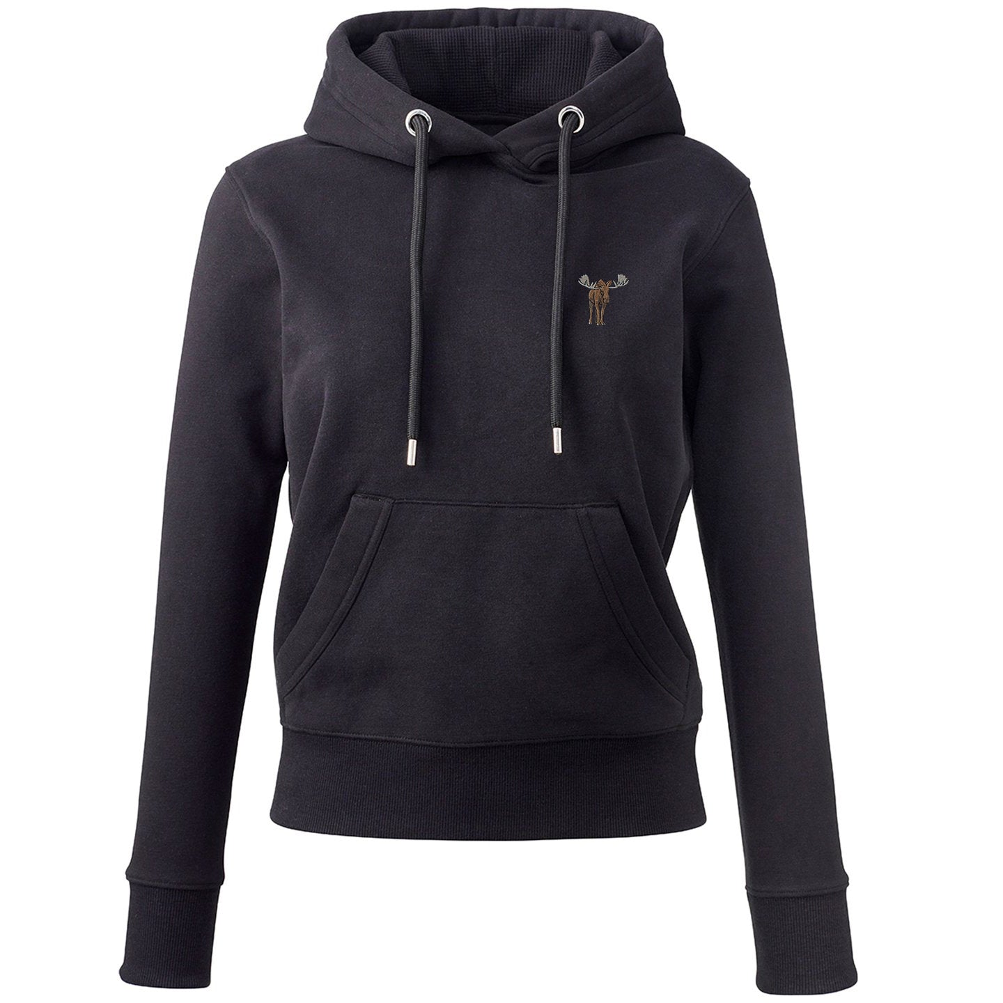 Moose Embroidered Ladies Hoodie