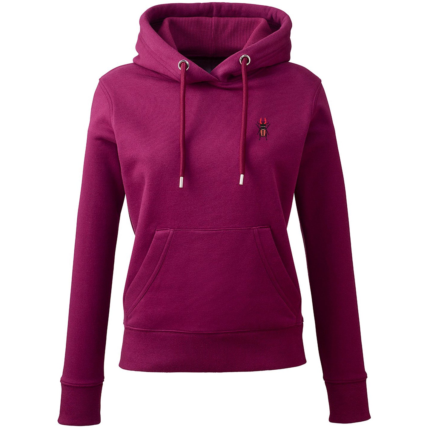 Stag Beetle Embroidered Ladies Hoodie