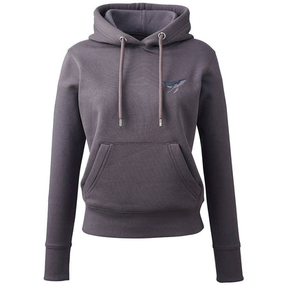 Humpback Whale Embroidered Ladies Hoodie