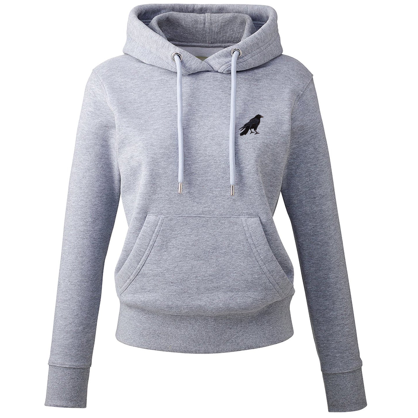 Crow Embroidered Ladies Hoodie