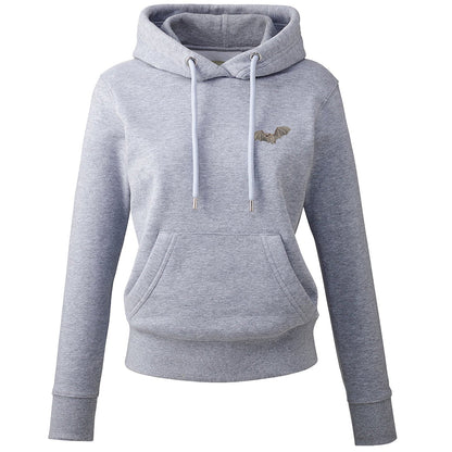 Natterer's Bat Embroidered Ladies Hoodie