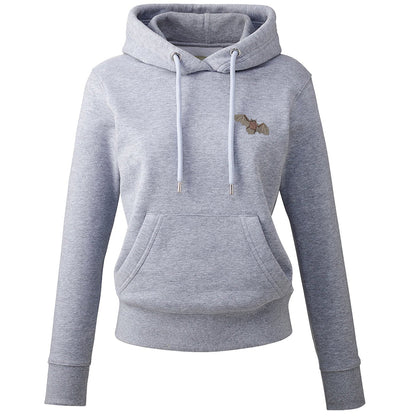 Pipistrelle Bat Embroidered Ladies Hoodie