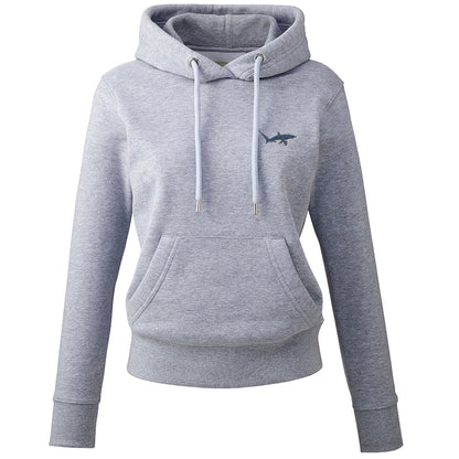 Thresher Shark Embroidered Ladies Hoodie