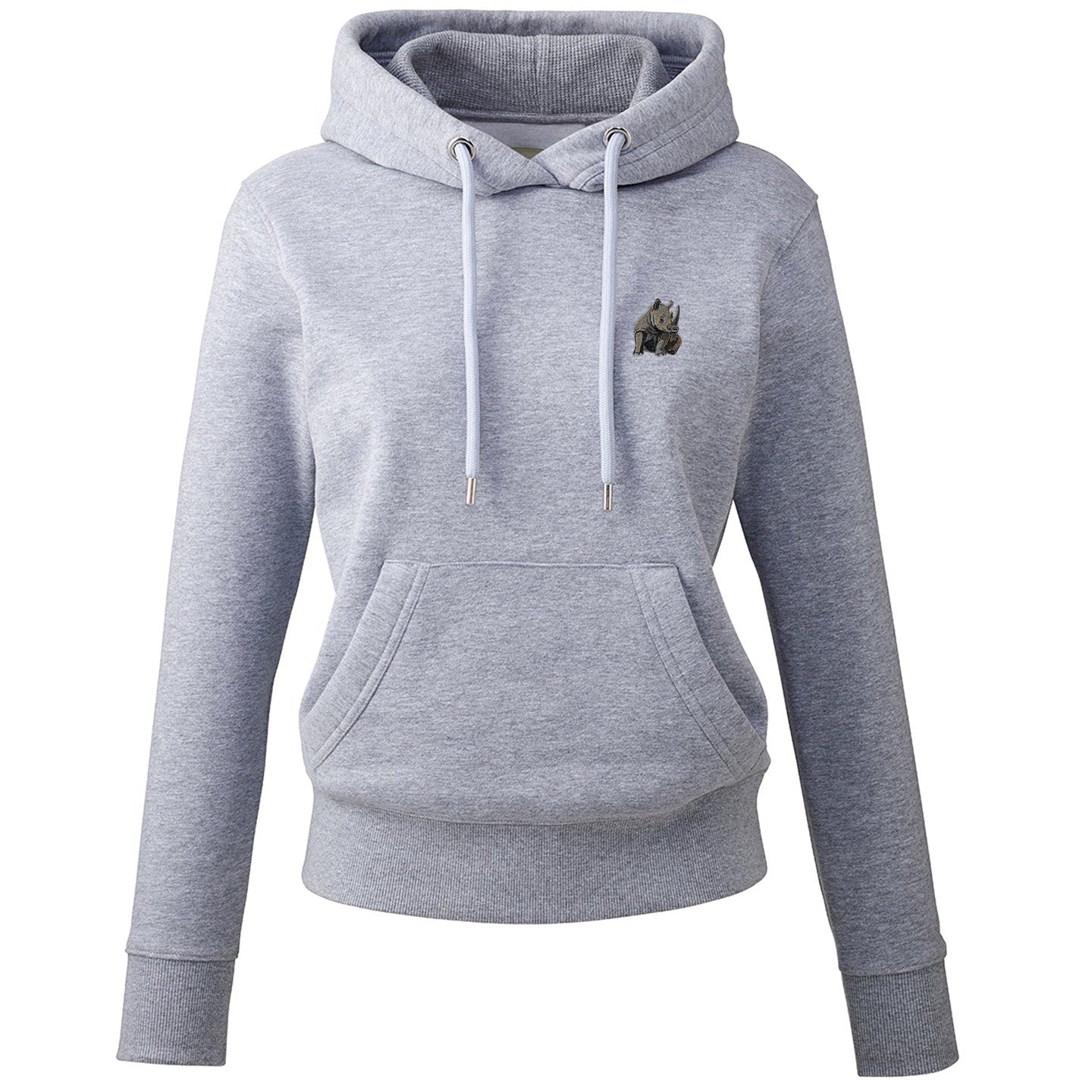 Rhino Embroidered Ladies Hoodie
