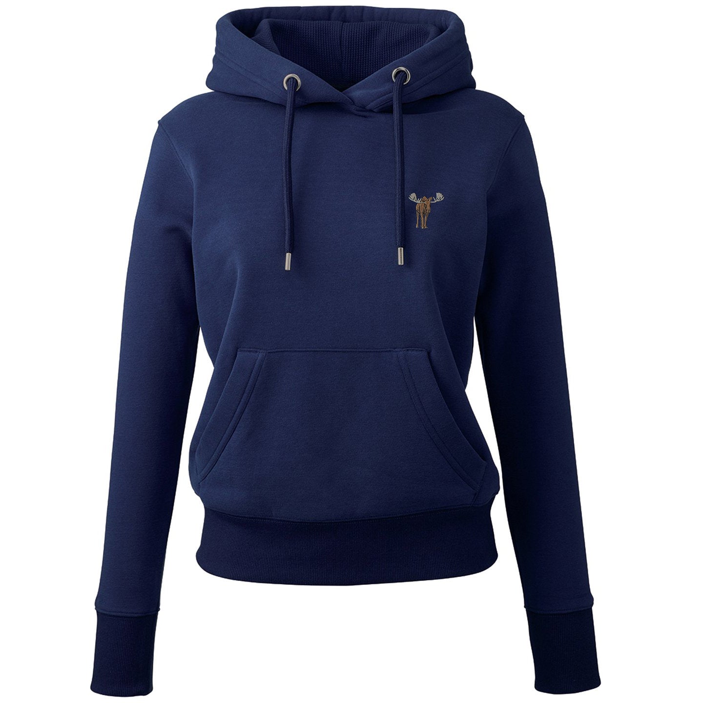 Moose Embroidered Ladies Hoodie