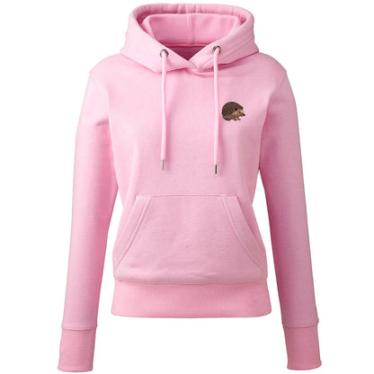 Hedgehog Embroidered Ladies Hoodie