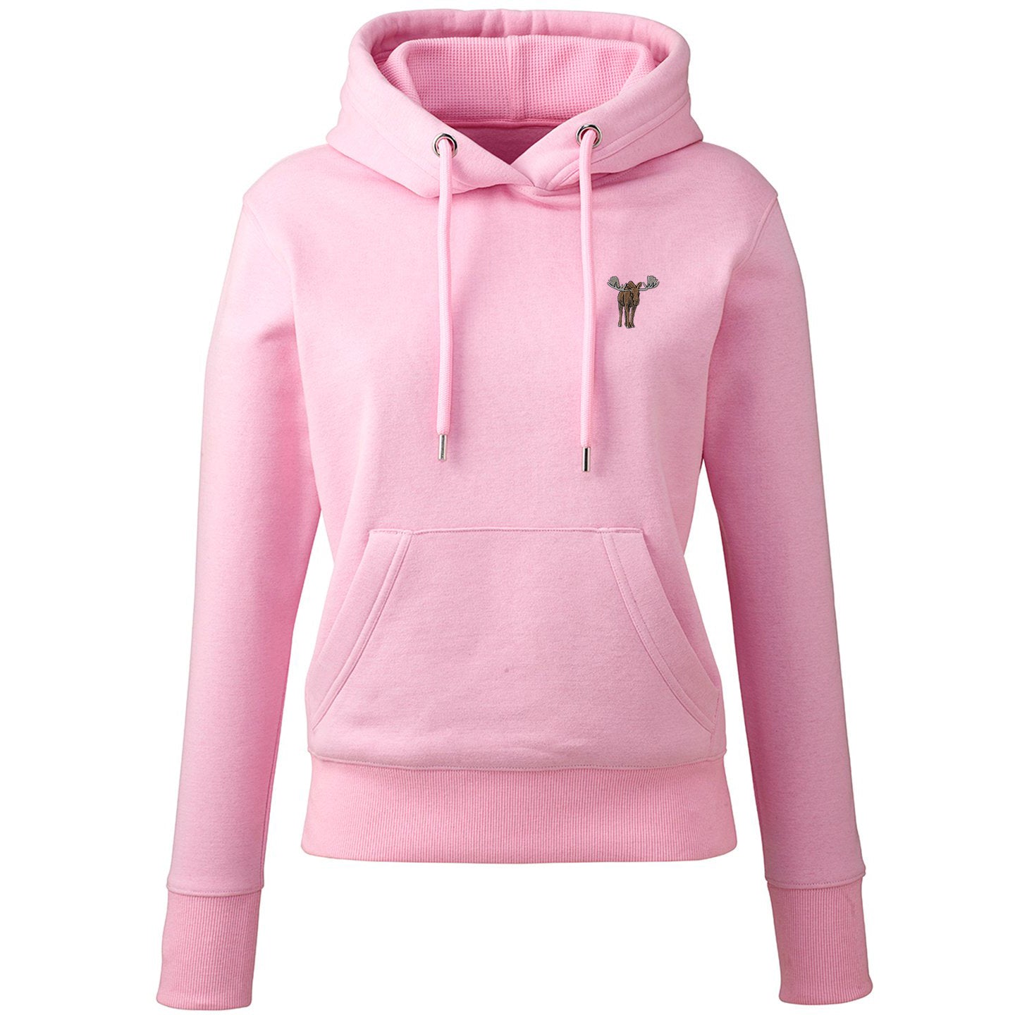 Moose Embroidered Ladies Hoodie