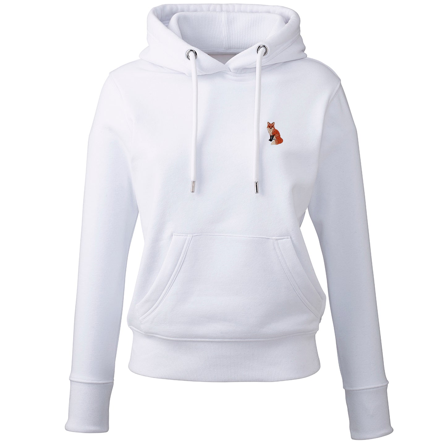 Fox Embroidered Ladies Hoodie