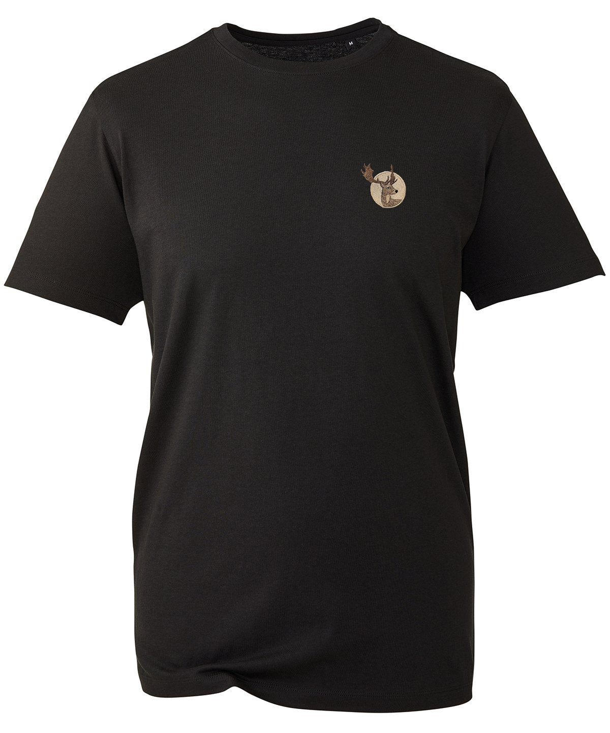 Fallow Deer Portrait Embroidered Unisex T-Shirt