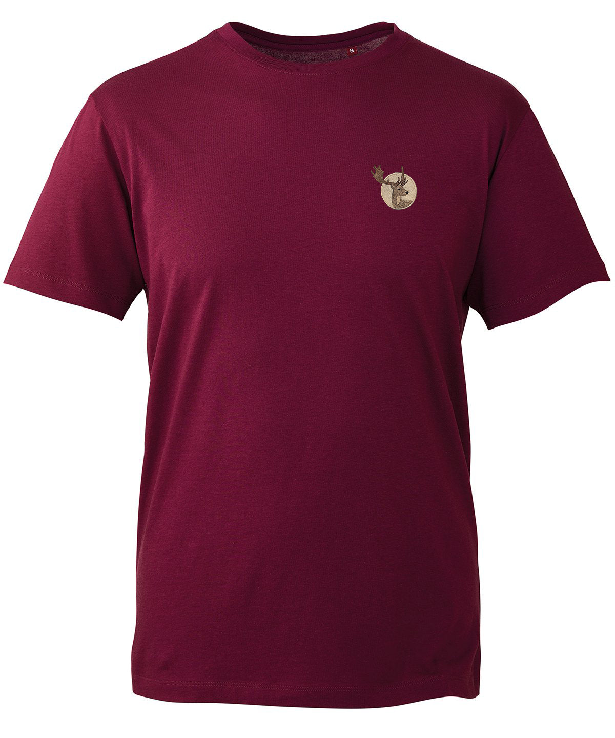 Fallow Deer Portrait Embroidered Unisex T-Shirt