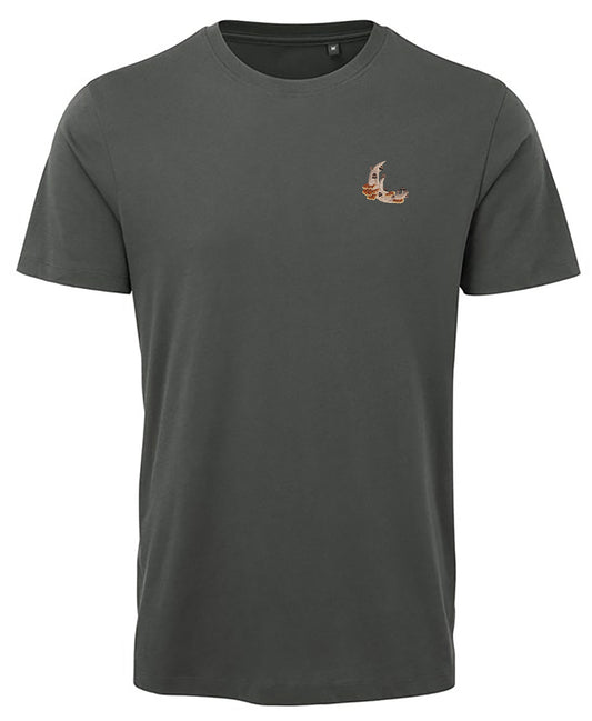 Mushroom Moon Crescent Embroidered Unisex T-Shirt