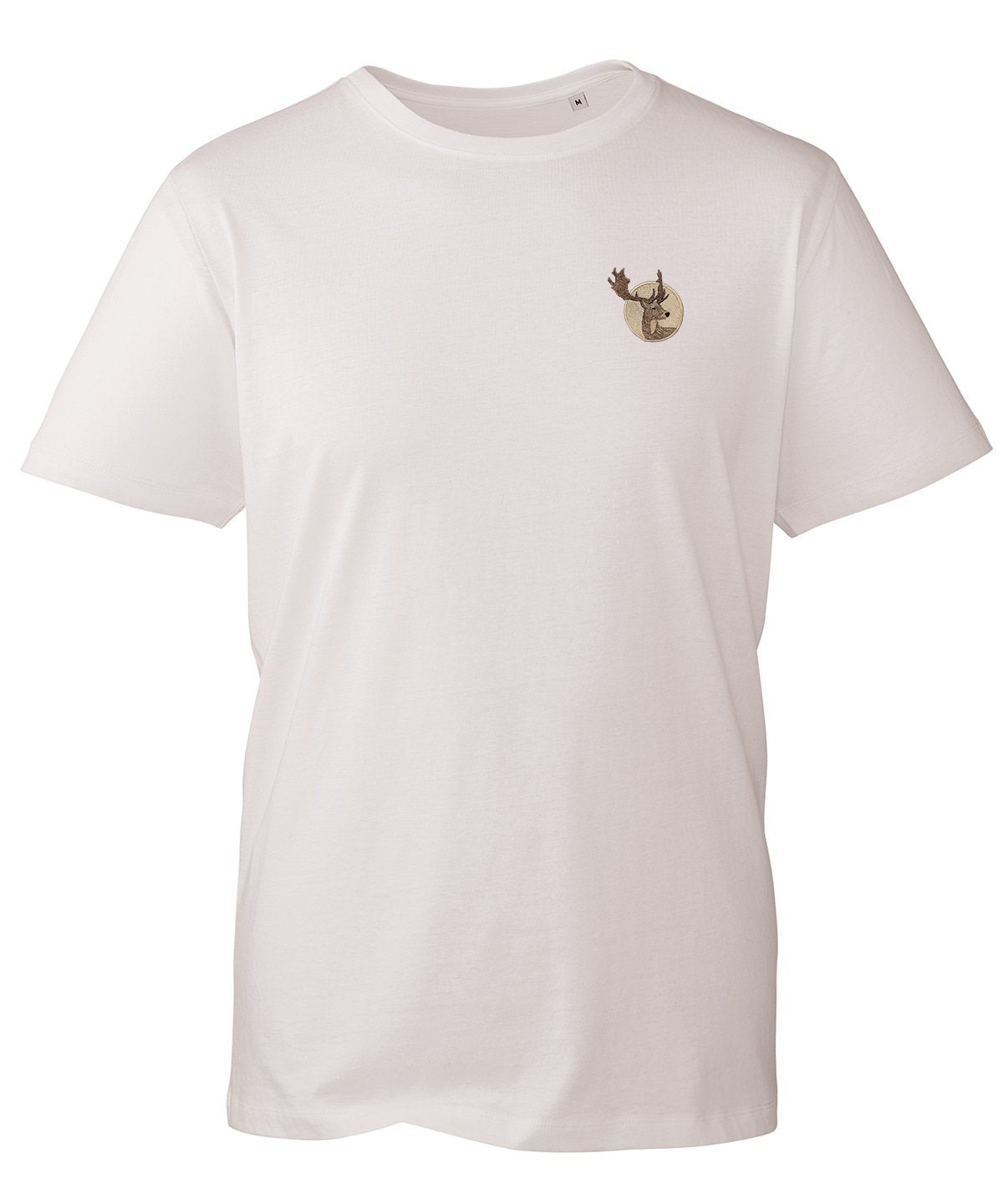 Fallow Deer Portrait Embroidered Unisex T-Shirt