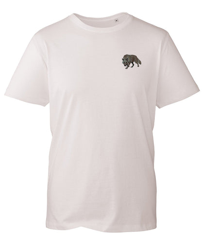 Grey Wolf Embroidered Unisex T-Shirt