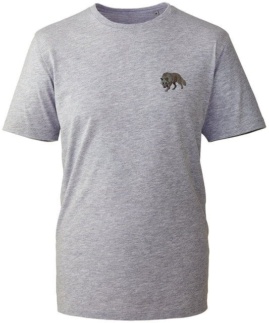 Grey Wolf Embroidered Unisex T-Shirt