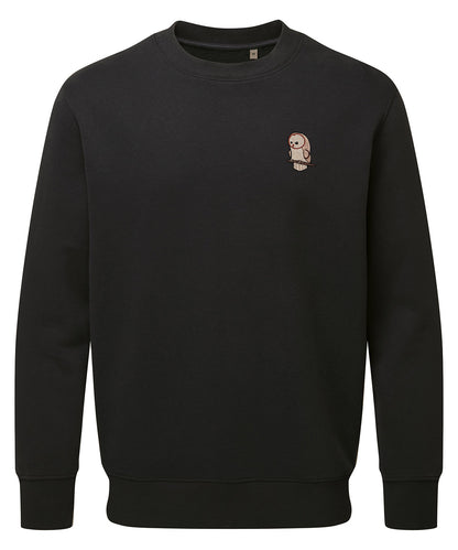 Barn Owl Cute Embroidered Unisex Jumper