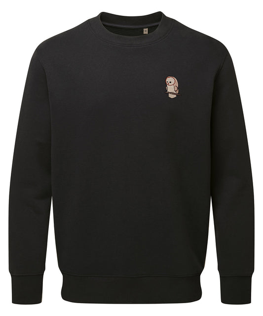 Barn Owl Cute Embroidered Unisex Jumper