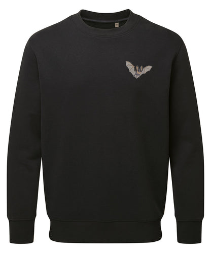 Grey Long-Eared Bat Embroidered Unisex Jumper