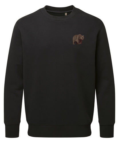 Brown Bear Embroidered Unisex Jumper