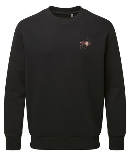 Reindeer Embroidered Unisex Jumper