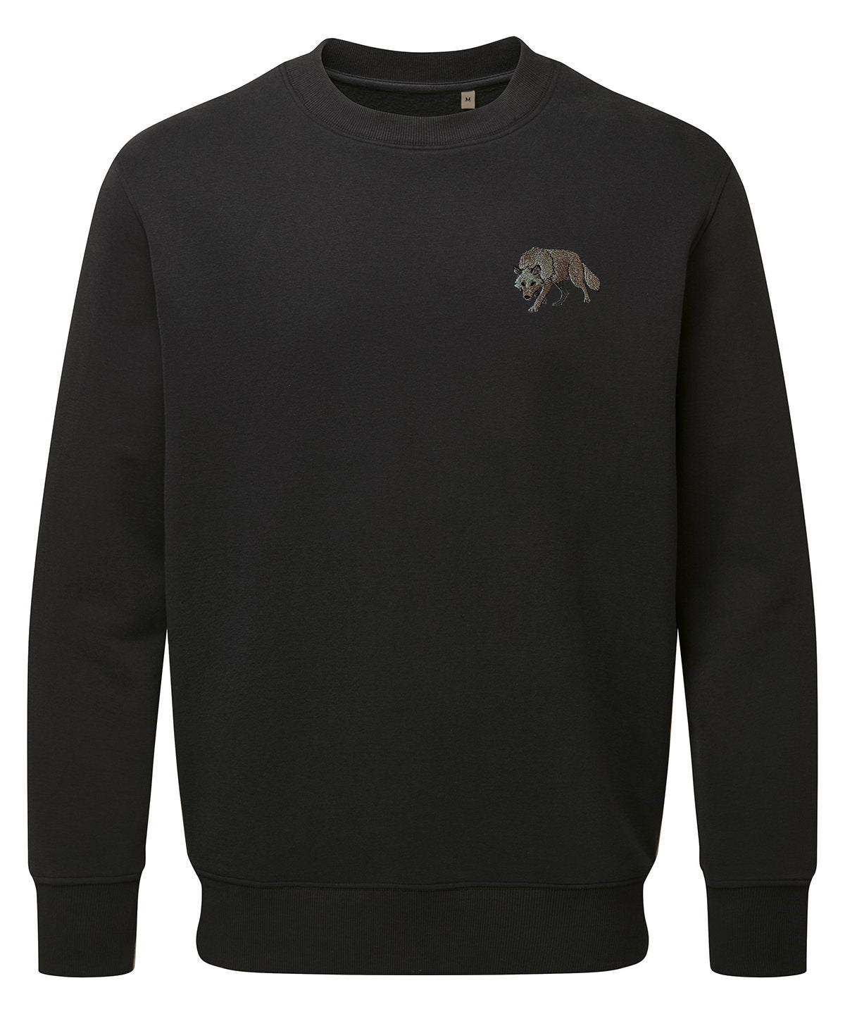 Grey Wolf Embroidered Jumper