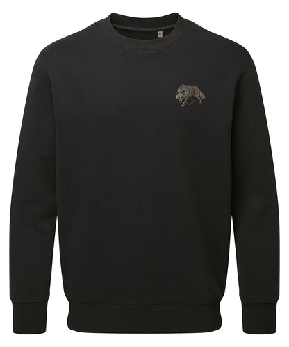 Grey Wolf Embroidered Jumper