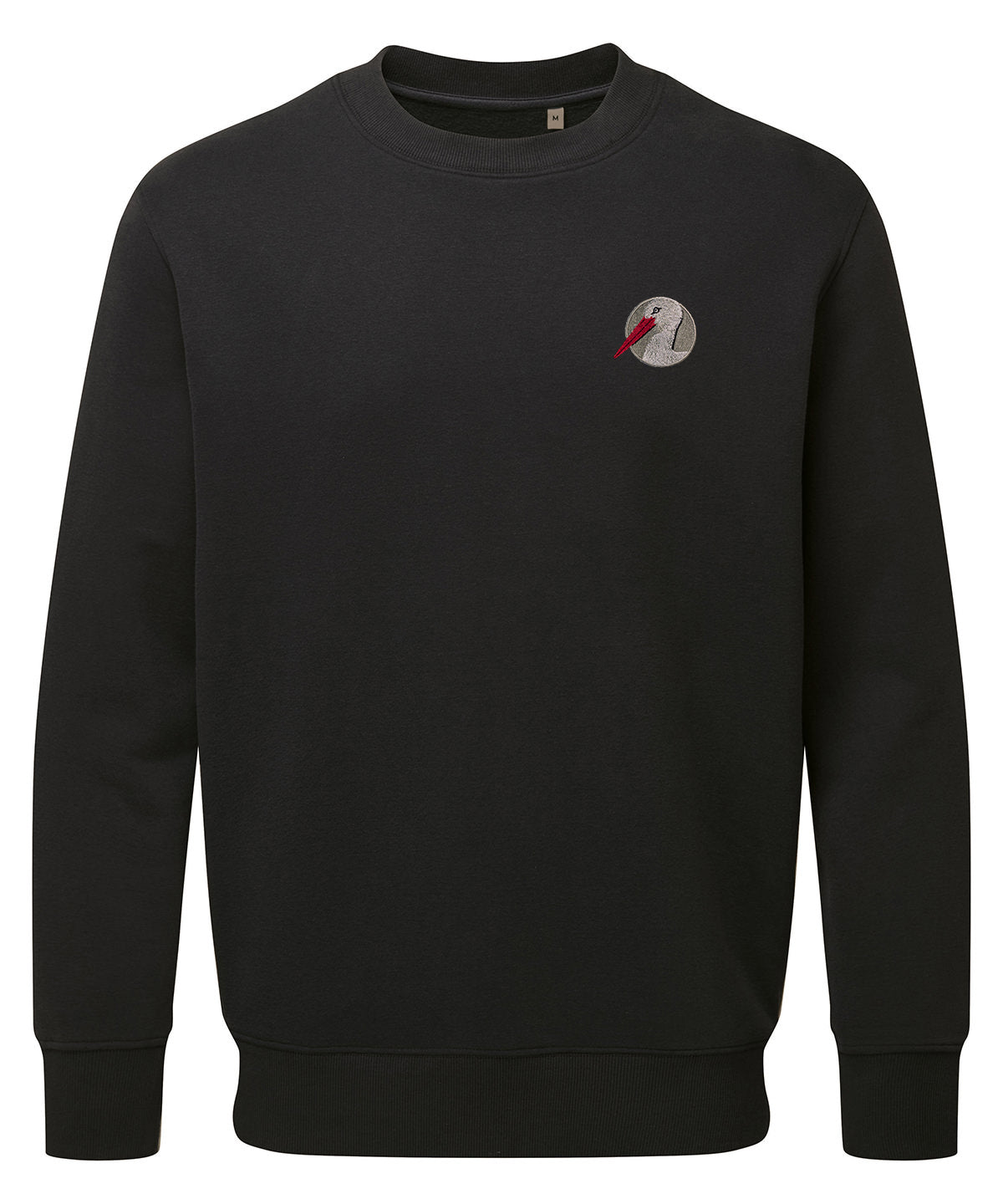 White Stork Portrait Embroidered Unisex Jumper