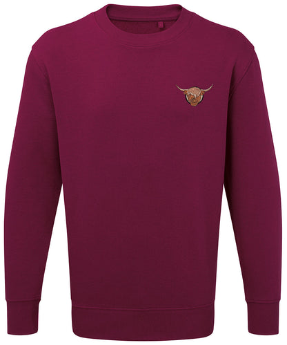 Highland Cow Embroidered Unisex Jumper