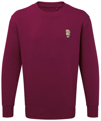 Barn Owl Cute Embroidered Unisex Jumper