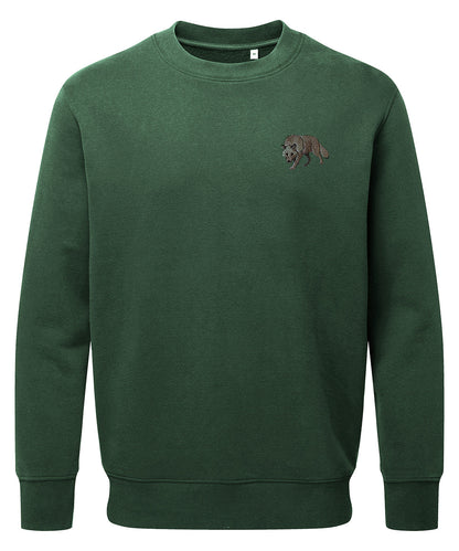 Grey Wolf Embroidered Jumper