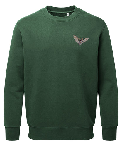 Grey Long-Eared Bat Embroidered Unisex Jumper