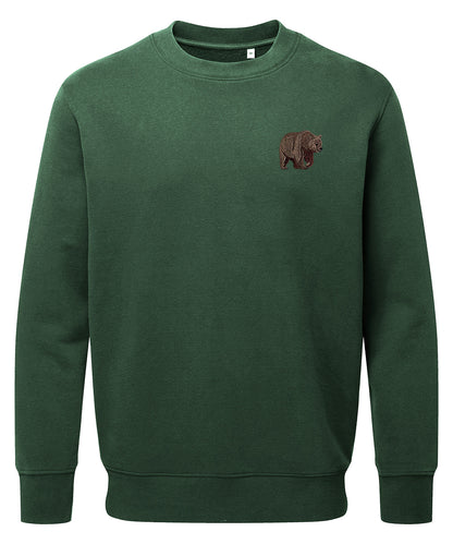 Brown Bear Embroidered Unisex Jumper