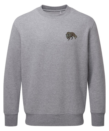 Grey Wolf Embroidered Jumper