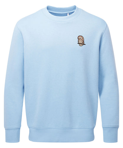 Barn Owl Cute Embroidered Unisex Jumper