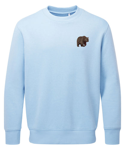 Brown Bear Embroidered Unisex Jumper
