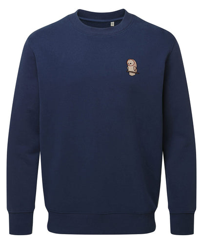 Barn Owl Cute Embroidered Unisex Jumper