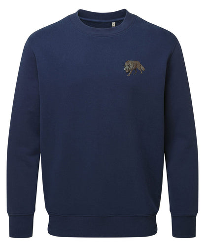 Grey Wolf Embroidered Jumper