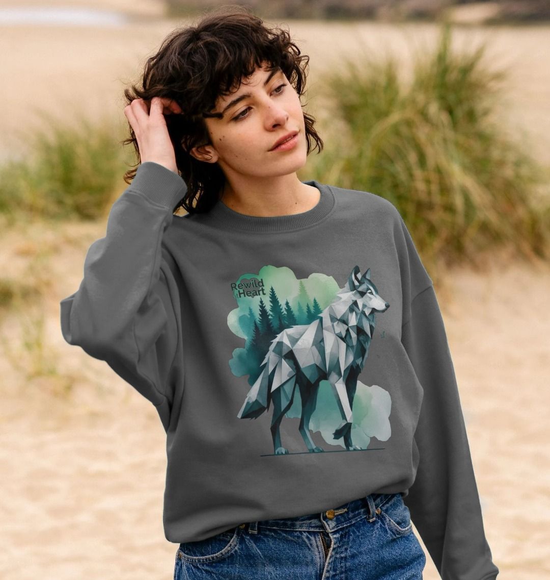 Wolf Women's Oversized Jumper