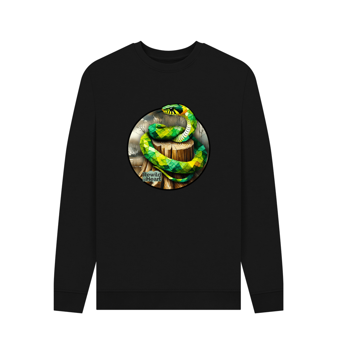 Black Grass Snake Marsh Men's Sweater