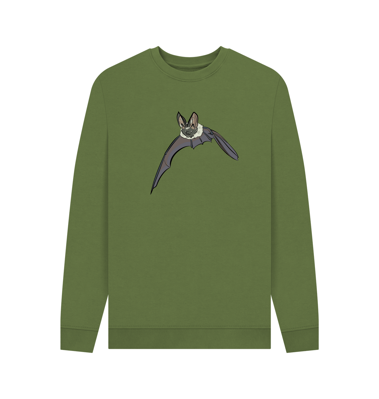 Khaki Printed Sweater Front