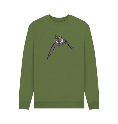 Khaki Printed Sweater Front