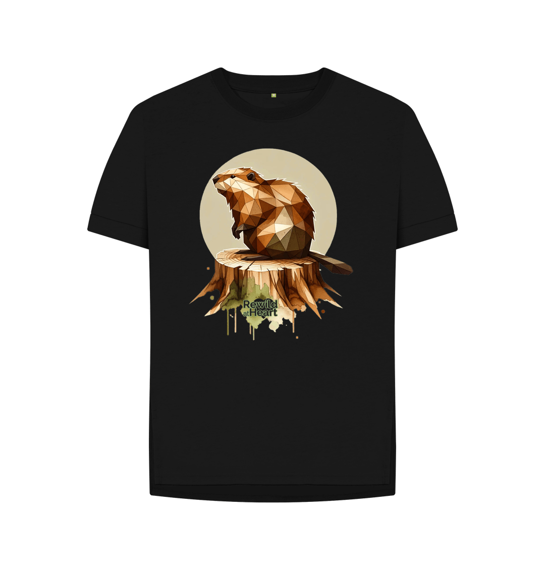 Black Wild Beaver | Relaxed-Fit Women's T-Shirt