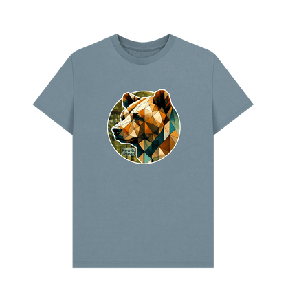 Stone Blue Brown Bear Forest Men's T-Shirt