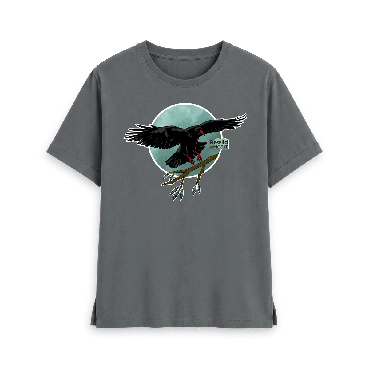 Slate Grey Printed T-shirt Front