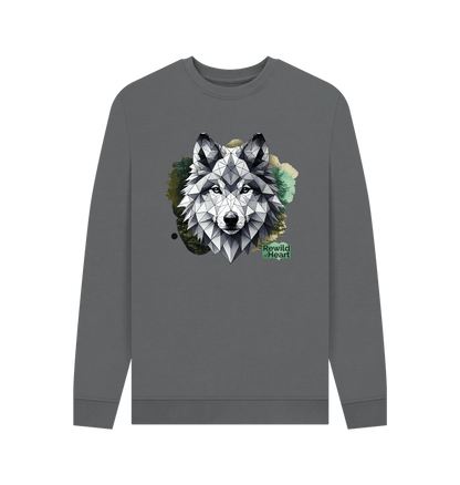 Slate Grey Printed Sweater Front