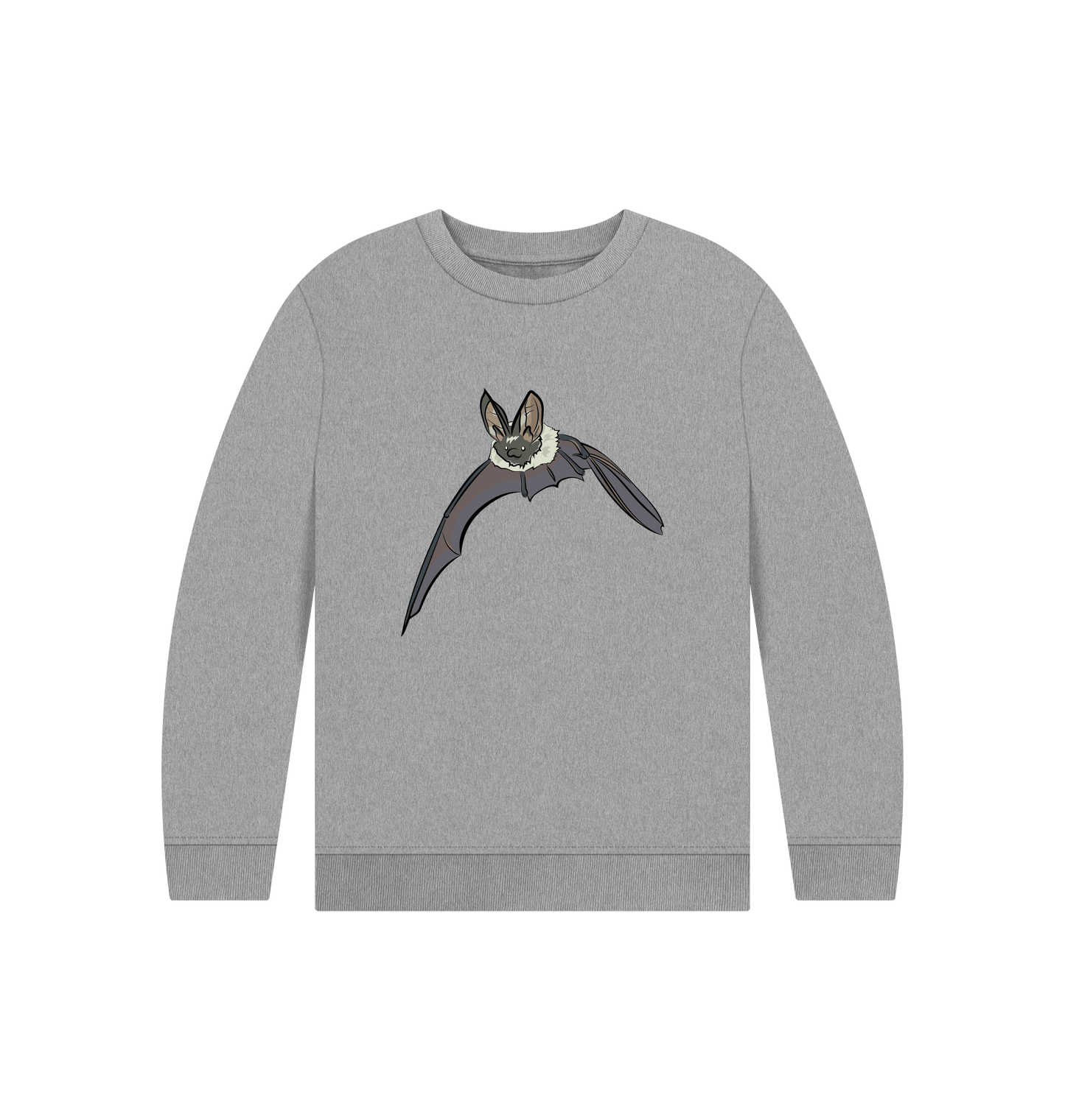 Athletic Grey Printed Kids Jumper Front