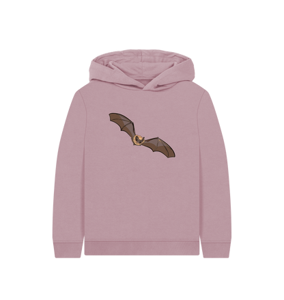 Mauve Printed Kids Hoodie Front